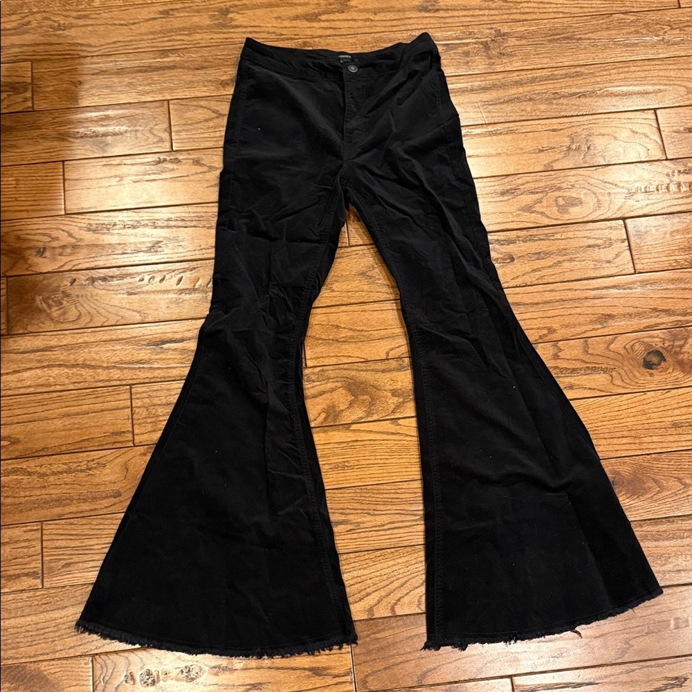 Forever 21 Black velvet like pants.